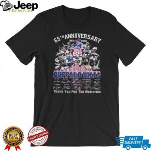 Buffalo Bills 65th Anniversary 1960 2025 Players Signatures Thank You For The Memories Shirt