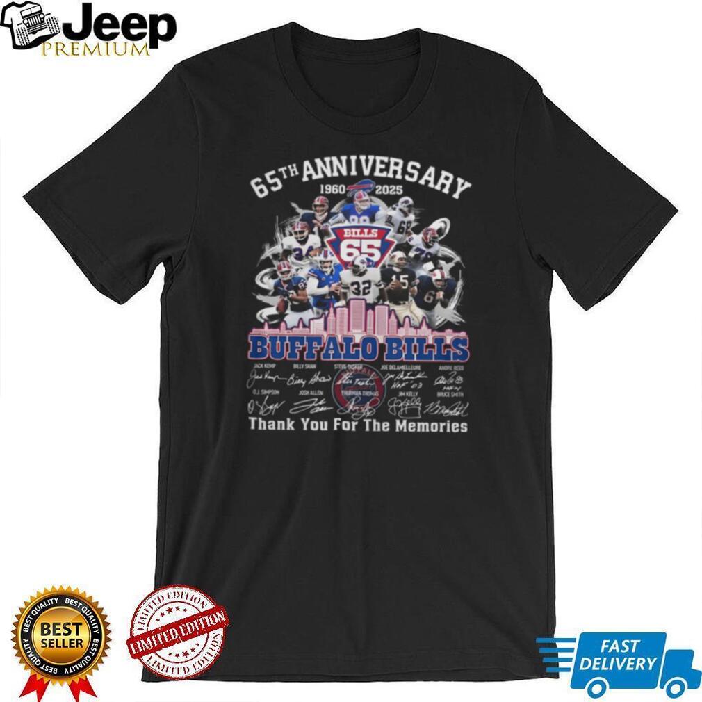 Buffalo Bills 65th Anniversary 1960 2025 Players Signatures Thank You For The Memories Shirt Buffalo Bills 65th Anniversary 1960 2025 Players Signatures Thank You For The Memories Shirt