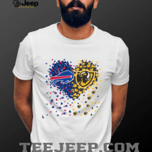 Buffalo Bills and Buffalo State Heart T shirt