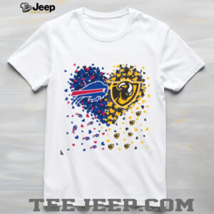 Buffalo Bills and Buffalo State Heart T shirt