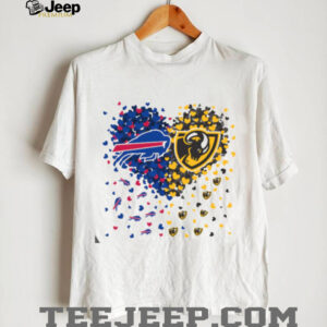 Buffalo Bills and Buffalo State Heart T shirt