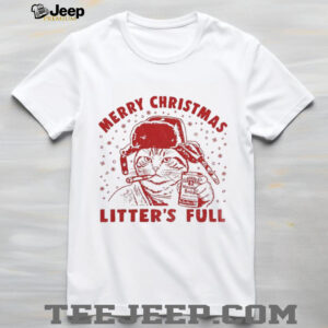 Cat Litters Full smoking Merry Christmas shirt