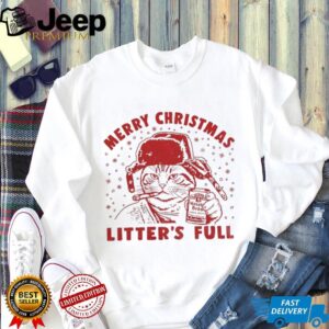 Cat Litters Full smoking Merry Christmas shirt