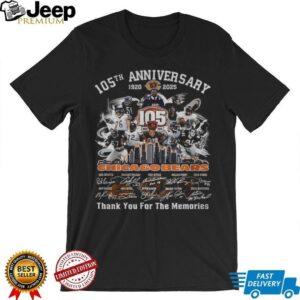 Chicago Bears 105th Anniversary 1920 2025 Bear Down thank you for the memories signatures shirt
