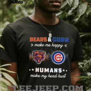 Chicago Bears and Chicago Cubs Humans make my head hurt shirt
