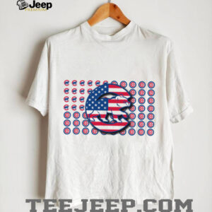 Chicago Cubs American Flag T Shirt