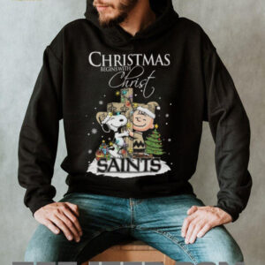 Christ Saints Snoopy Begins With Christ And Friends Peanuts Christmas Shirt Christ Saints Snoopy Begins With Christ And Friends Peanuts Christmas Shirt