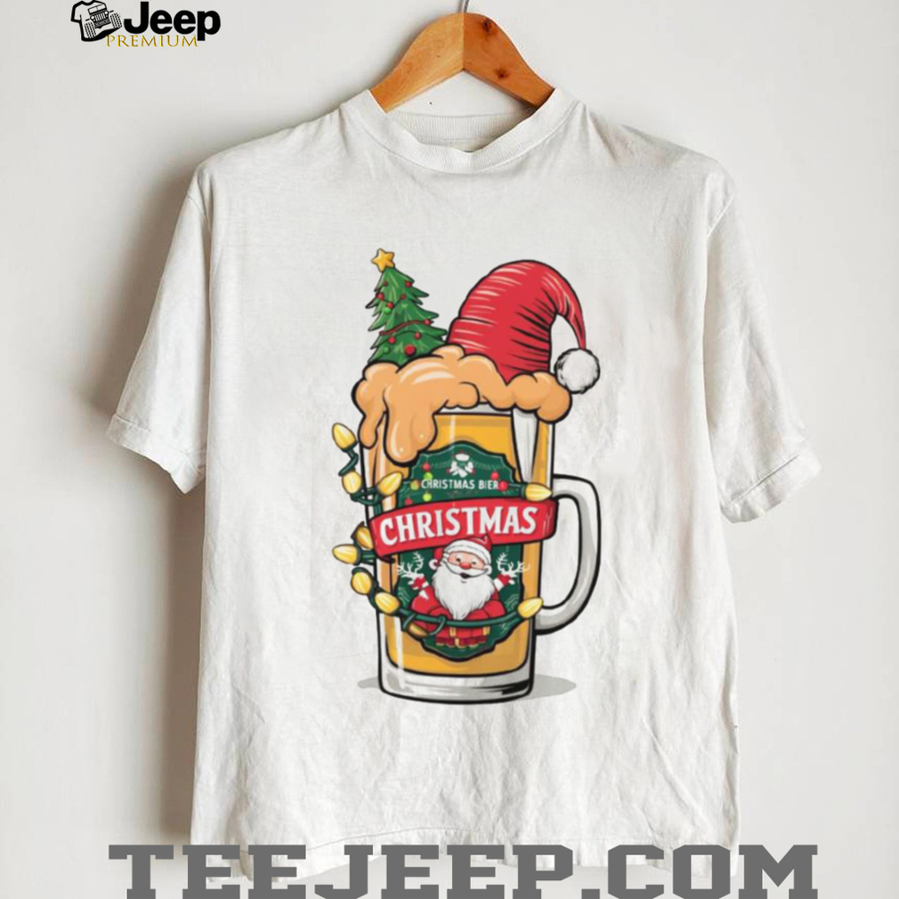 Christmas Beer Santa Mug Shirt Funny Holiday Party Tee Christmas Beer Santa Mug Shirt Funny Holiday Party Tee