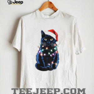 Christmas Black Cat Holiday Lights shirt