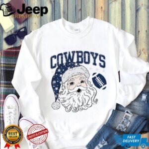 Christmas Dallas Santa with Football T Shirt
