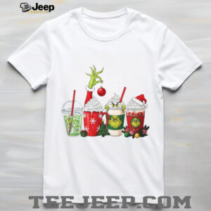 Christmas Drinks Green Guy Grinch T Shirt