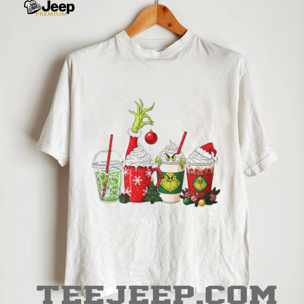 Christmas Drinks Green Guy Grinch T Shirt Christmas Drinks Green Guy Grinch T Shirt
