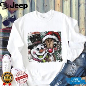 Christmas Snowman And Reindeer shirt