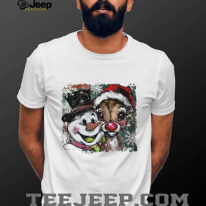 Christmas Snowman And Reindeer shirt