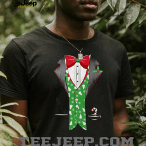 Christmas Tree Tuxedo Shirt Funny Holiday Costume Tee