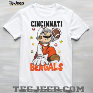 Cincinnati Bengals NFL x Super Mario Bros Mashup T Shirt