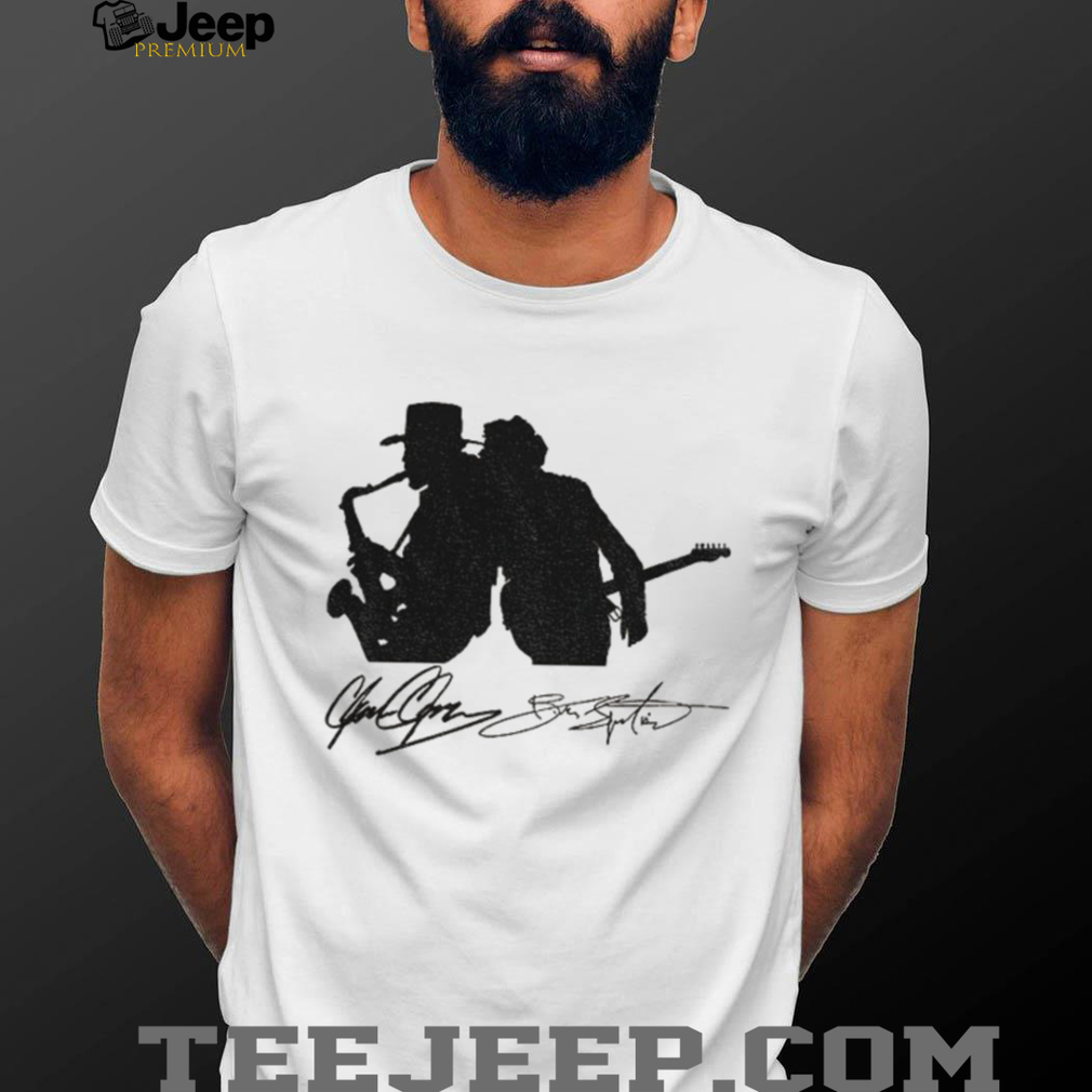 Clarence Clemons and Bruce Springsteen Autographed signatures shirt Clarence Clemons and Bruce Springsteen Autographed signatures shirt