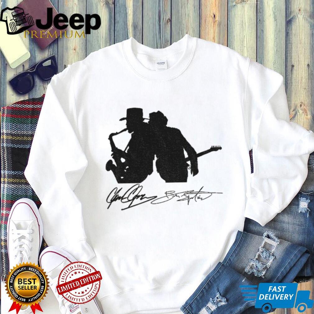 Clarence Clemons and Bruce Springsteen Autographed signatures shirt Clarence Clemons and Bruce Springsteen Autographed signatures shirt
