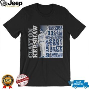 Clayton Kershaw Goat List Los Angeles Dodgers MLB Baseball Era MVP x All Star Pitching Triple Crown shirt