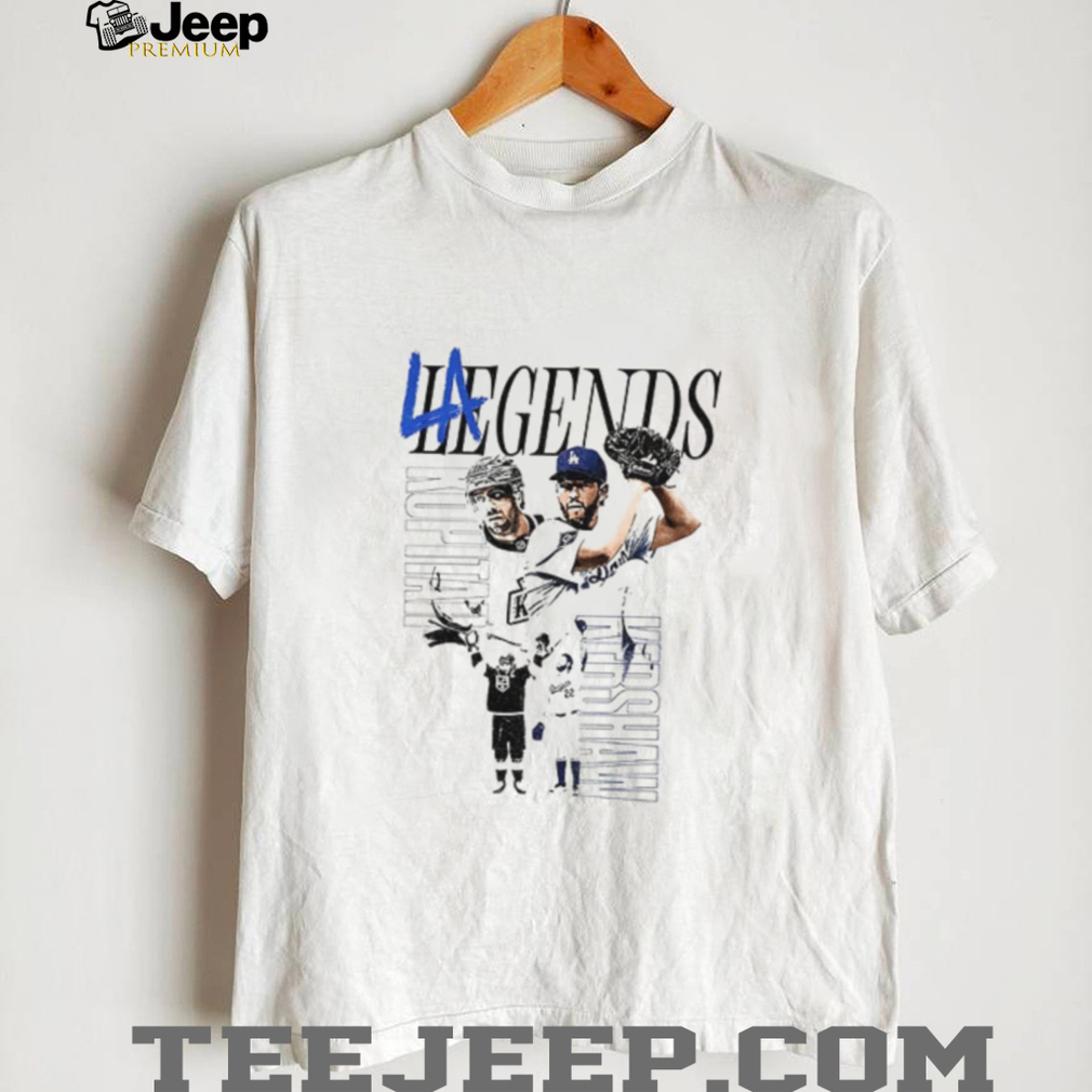 Clayton Kershaw Los Angeles Dodgers vs Anze Kopitar Los Angeles Kings LA Legends Tribute shirt Clayton Kershaw Los Angeles Dodgers vs Anze Kopitar Los Angeles Kings LA Legends Tribute shirt