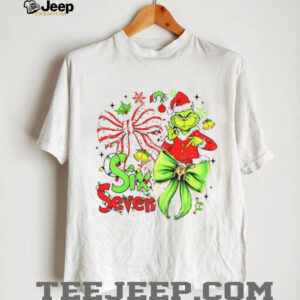 Coquette Bow Six Seven Meme Christmas Green Mean Guy Grinch shirt