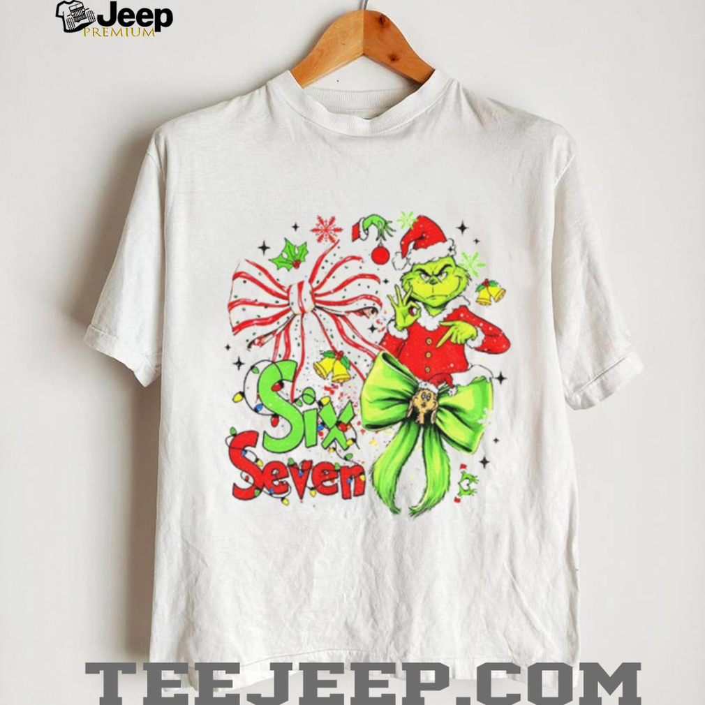 Coquette Bow Six Seven Meme Christmas Green Mean Guy Grinch shirt Coquette Bow Six Seven Meme Christmas Green Mean Guy Grinch shirt