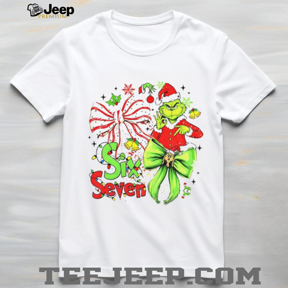Coquette Bow Six Seven Meme Christmas Green Mean Guy Grinch shirt Coquette Bow Six Seven Meme Christmas Green Mean Guy Grinch shirt