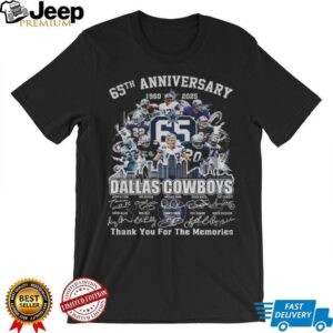 Dallas Cowboys 65th Anniversary 1960 2025 Carpe Omnia thank you for the memories signatures shirt