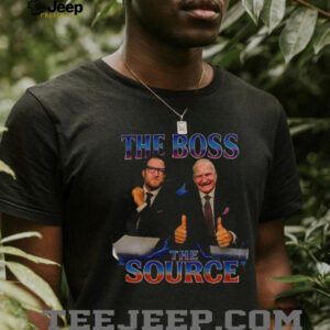 Dave Portnoy and Stu Feiner The Boss The Source Lightning shirt