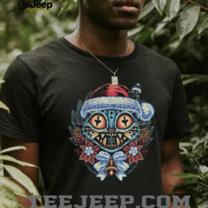 Derpy Tiger in a Santa hat art Kpop Demon Hunter Merry Christmas shirt