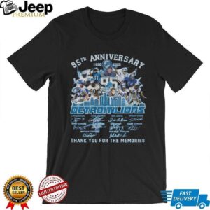 Detroit Lions Celebrating 95th Anniversary 1920 2025 Thank You T Shirt