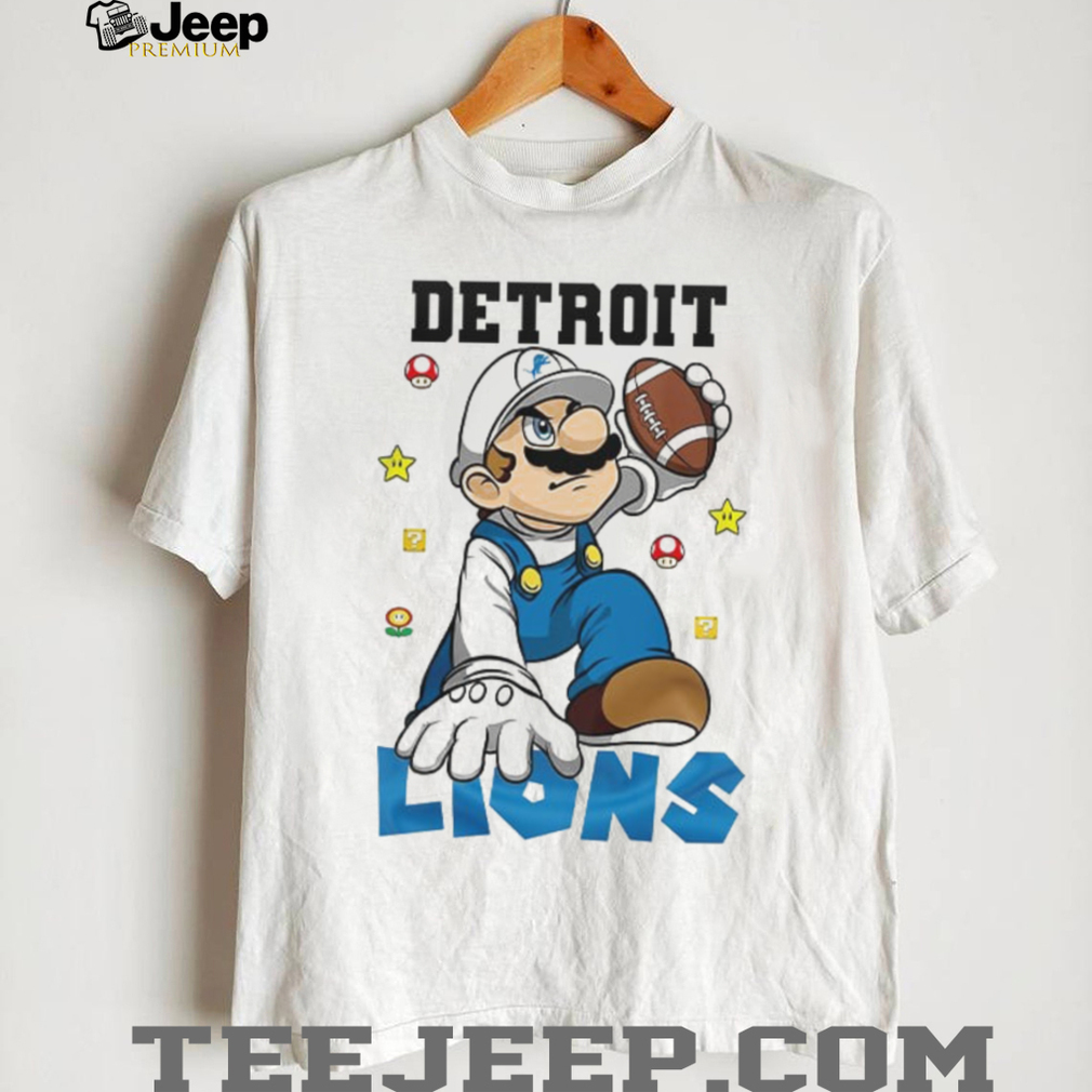Detroit Lions NFL x Super Mario Bros Mashup T Shirt Detroit Lions NFL x Super Mario Bros Mashup T Shirt