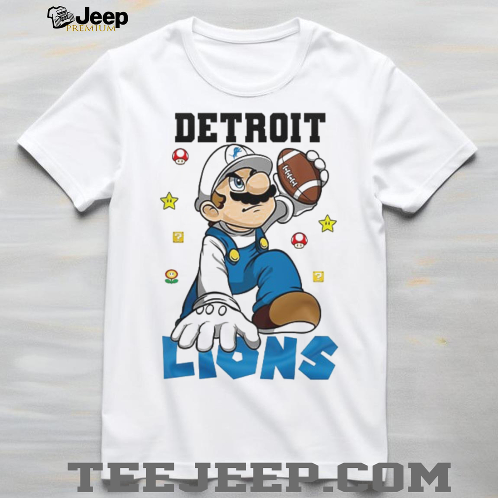 Detroit Lions NFL x Super Mario Bros Mashup T Shirt Detroit Lions NFL x Super Mario Bros Mashup T Shirt