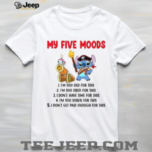 Disney Lilo & Stitch My Five Moods Funny T Shirt Disney Lilo & Stitch My Five Moods Funny T Shirt