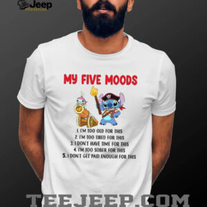 Disney Lilo & Stitch My Five Moods Funny T Shirt