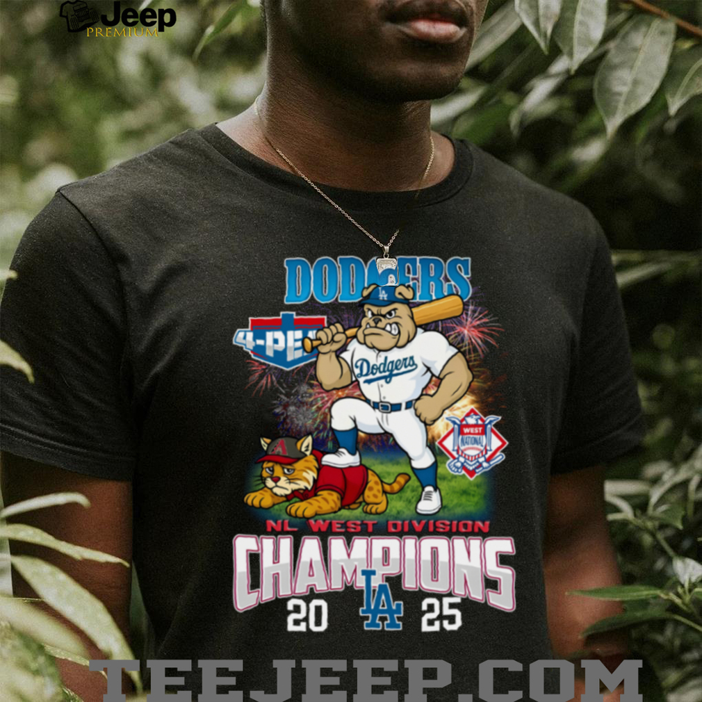 Dodgers 2025 NL West Division Champions Mascot Shirt Dodgers 2025 NL West Division Champions Mascot Shirt