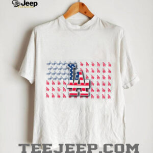 Dodgers American Flag Logo T Shirt