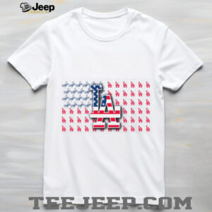 Dodgers American Flag Logo T Shirt