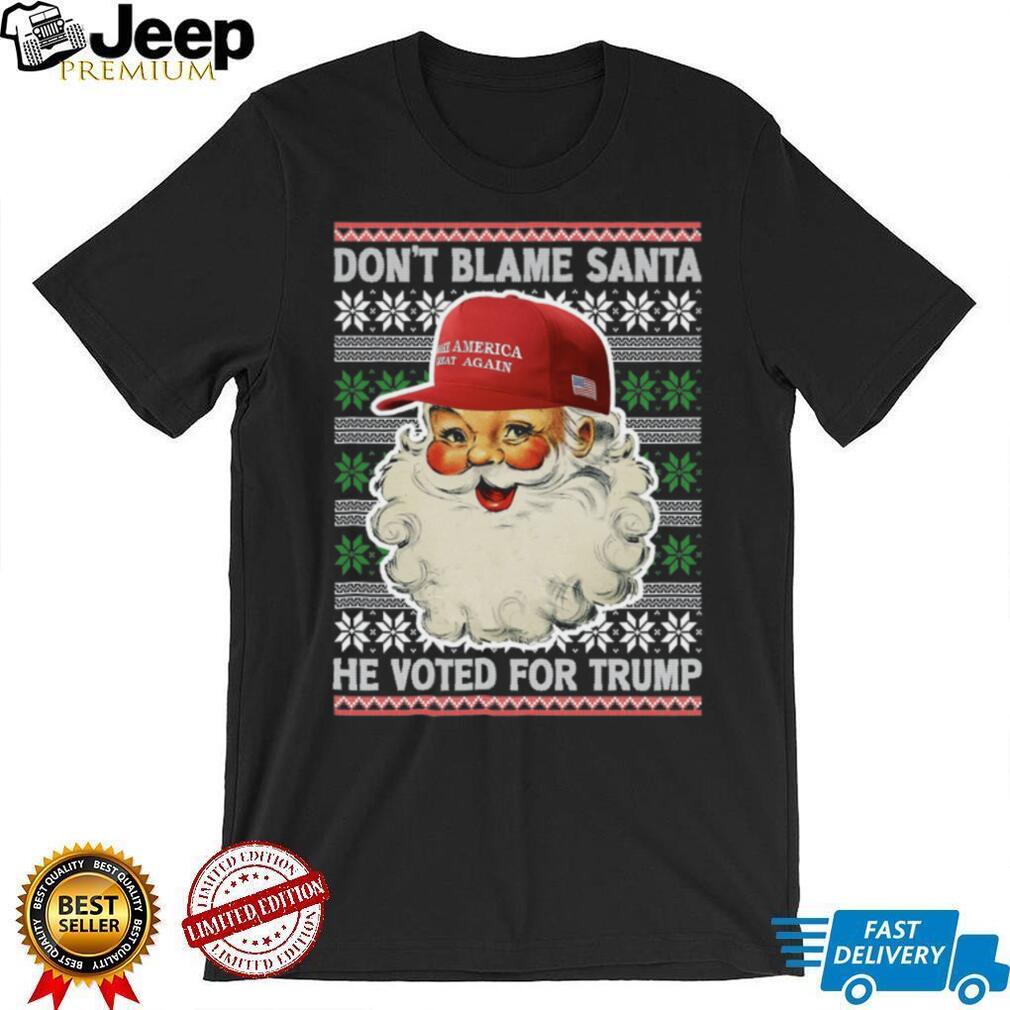 Don’t Blame Santa He Voted For Trump Ugly Sweater, Republican Shirt, Trump 2024 Shirt, Trump Supporters Christmas Shirt T1399 Don’t Blame Santa He Voted For Trump Ugly Sweater, Republican Shirt, Trump 2024 Shirt, Trump Supporters Christmas Shirt T1399