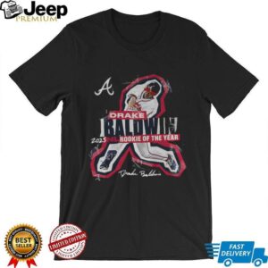 Drake Baldwin Atlanta Braves MLB 2025 National League Rookie of the Year signature shirt