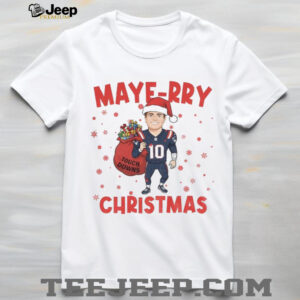 Drake Maye Santa Claus Touch Downs New England Patriots NFL Football Maye rry Christmas shirt