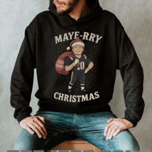 Drake Maye Santa hat New England Patriots Football NFL Maye rry Christmas shirt