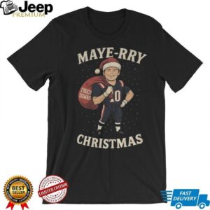Drake Maye Santa hat New England Patriots Football NFL Maye rry Christmas shirt