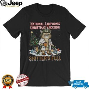 Embroidered litters full cat national lampoon’s Christmas vacation shitter’s full shirt