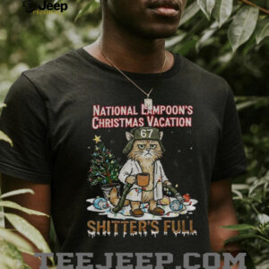 Embroidered litters full cat national lampoon’s Christmas vacation shitter’s full shirt