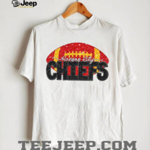 Faux Glitter Kansas City Chiefs NFL Football Game Day gift for fan shirt