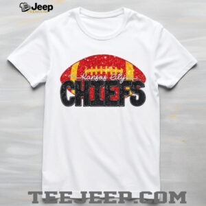 Faux Glitter Kansas City Chiefs NFL Football Game Day gift for fan shirt