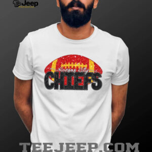 Faux Glitter Kansas City Chiefs NFL Football Game Day gift for fan shirt