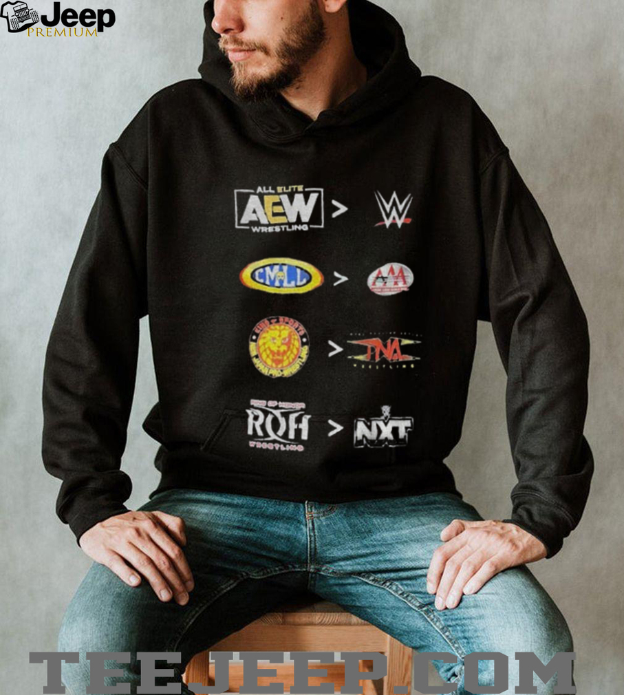Funny AEW better than WWE shirt Funny AEW better than WWE shirt