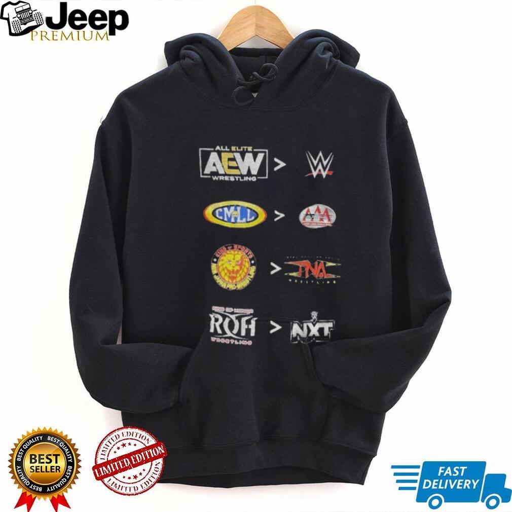 Funny AEW better than WWE shirt Funny AEW better than WWE shirt